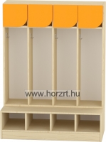 Ajtó -kicsi Komfort gyermeköltözőhöz, 23,9x25,6 cm - íves, narancs