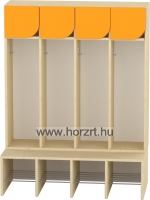 Ajtó -kicsi Komfort gyermeköltözőhöz, 23,9x25,6 cm - íves, narancs