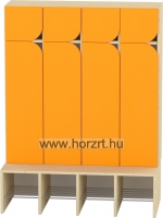 Ajtó -kicsi Komfort gyermeköltözőhöz, 23,9x25,6 cm - íves, narancs