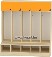 Ajtó -kicsi Komfort gyermeköltözőhöz, 23,9x25,6 cm - íves, narancs