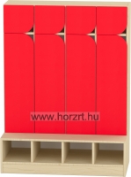 Ajtó -nagy Komfort gyermeköltözőhöz, 80,3x25,6 cm - íves, piros