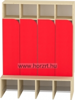 Ajtó -nagy Komfort gyermeköltözőhöz, 80,3x25,6 cm - íves, piros