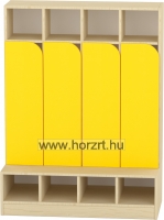 Ajtó -nagy Komfort gyermeköltözőhöz, 80,3x25,6 cm - íves, sárga