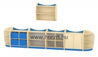 Marci polcos, nyitott kisszekrény, juhar-kék<br>82x38x86 cm