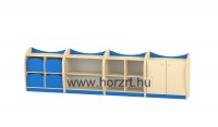 Marci 4 fiókos kisszekrény,<br>juhar-kék
