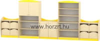 Marci íves kisszekrény - 4 fiókos, juhar-sárga, juhar színű fiókokkal