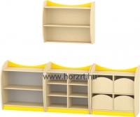 Marci íves kisszekrény - 4 fiókos, juhar-sárga, juhar színű fiókokkal