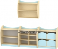 Marci íves falipolc,<br>juhar-pasztellkék