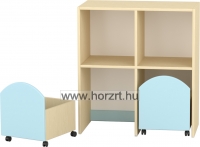 Komfort gurulós játéktároló -pasztellkék