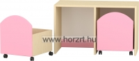 Komfort gurulós játéktároló -pasztell rózsaszín