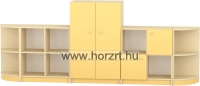 Komfort szekrény II. - 4 fakkos - pasztellsárga