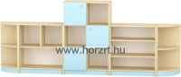 Komfort szekrény II. - 2 fakkos -polcos -pasztellkék