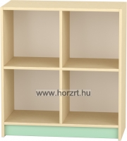 Komfort szekrény II. - 4 fakkos- felül ajtós pasztellzöld