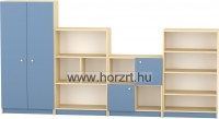 Komfort szekrény III. - 3 polcos- acélkék