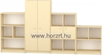 Komfort szekrény III. - 2 polcos - középen 2 fakkos