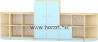 Komfort szekrény III. - 3 polcos -teliajtós - pasztellkék