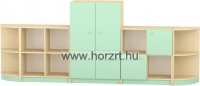 Komfort szekrény III. - 3 polcos -teliajtós - pasztellzöld