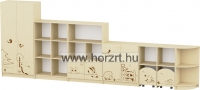 Sziluett Meserét szekrény, gurulós tárolókkal - juhar
