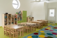 Sziluett Meserét szekrénysor - zöld-juhar