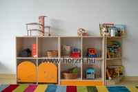 Sziluett Meserét szekrénysor - pasztellkék-juhar