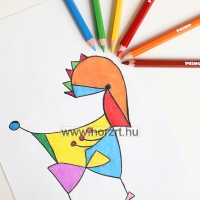 Színes ceruza PRIMO jumbo hatszögletű 12 db/készlet