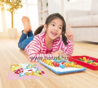 Quercetti: Színes pötyi készlet - cica 150 db-os