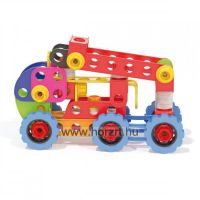 Quercetti - Techno Jumbo építőszett 90 db-os tárolódobozzal