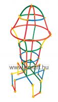 3D Konstrukciós Pálcika Építő - 400 db-os készlet