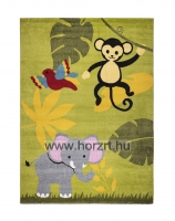 Szőnyeg dzsungel állatai Zöld 200x280 cm