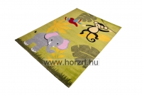 Szőnyeg dzsungel állatai Zöld 120x170 cm