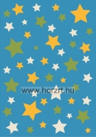 Kék csillagos szőnyeg 160x230 cm