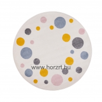 Pöttyös körszőnyeg Krém 120 cm átmérőjű