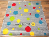 Pöttyös szőnyeg Világosszürke 200x200 cm