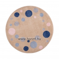 Pasztell körszőnyeg Drapp pöttyös 120 cm átmérőjű