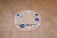 Pasztell körszőnyeg Drapp pöttyös 200 cm átmérőjű