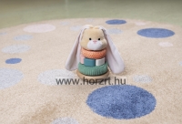 Pasztell körszőnyeg Drapp pöttyös 200 cm átmérőjű