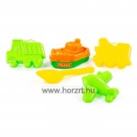 Járműves homokozó<br>készlet 12 hó+