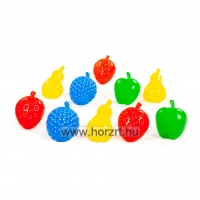 Homokozó formák, gyümölcsök, 10 darab 12 hó+