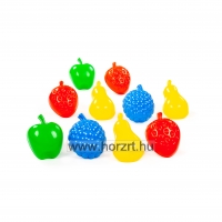 Homokozó formák, gyümölcsök, 10 darab 12 hó+