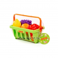 Gyümölcs és zöldség készlet kosárban, 9 darabos 12 hó+