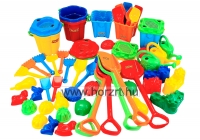 Homokozókészlet, 59 darabos