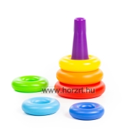 Montessori gyűrűtorony,<br>7 darabos 12 hó+