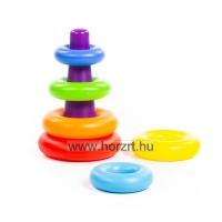 Montessori gyűrűtorony,<br>7 darabos 12 hó+