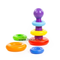 Montessori gyűrűtorony,<br>8 darabos 12 hó+