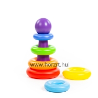 Montessori gyűrűtorony,<br>8 darabos 12 hó+