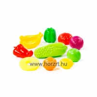 Gyümölcs és zöldség készlet,<br>10 darabos