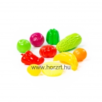Gyümölcs és zöldség készlet,<br>10 darabos