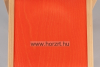 Lili szék, ovis méret, 34 cm magas, pácolt piros támlával és ülőkével, rakásolható